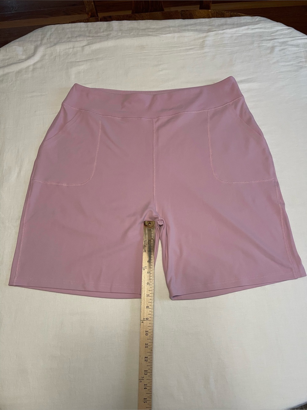 Set of 2 Women’s Performance Stretch Shorts 1/Pink 1/Blue - Picture 4 of 9